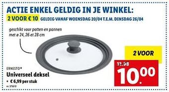 Lidl Universeel deksel aanbieding