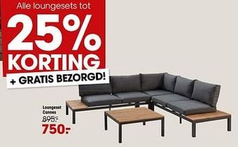 Kwantum Loungeset cannes aanbieding