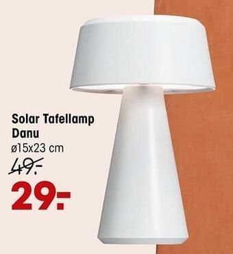 Kwantum Solar tafellamp danu aanbieding