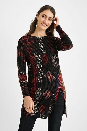 Desigual Lange trui van 100% katoen - BLACK - XS aanbieding