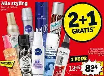 Kruidvat Studioline gel spray go create 8 aanbieding