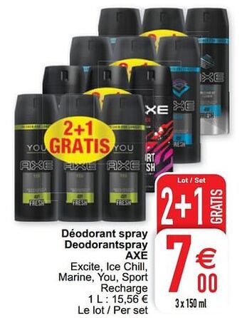 Déodorant spray deodorantspray axe