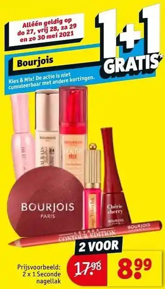 Kruidvat Bourjois seconde nagellak aanbieding