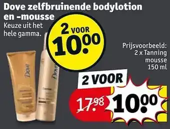 Kruidvat Dove tanning mousse aanbieding