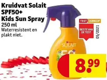 Kruidvat Kruidvat solait spf50+ kids sun spray aanbieding