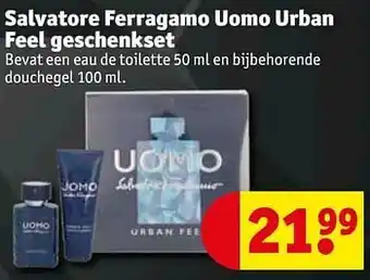 Kruidvat Salvatore ferragamo uomo urban feel geschenkset aanbieding