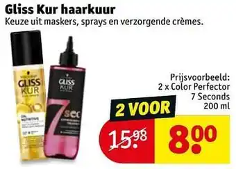 Kruidvat Gliss kur color perfector 7 seconds aanbieding