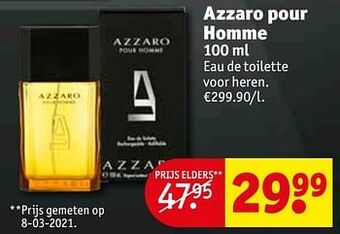 Kruidvat Azzaro pour homme edt aanbieding