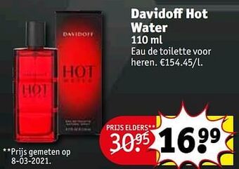 Kruidvat Davidoff hot water edt aanbieding