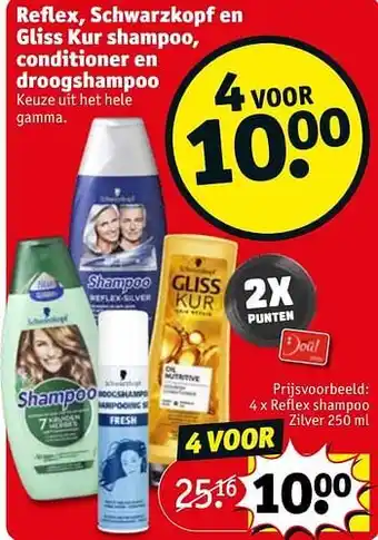 Kruidvat Reflex shampoo zilver aanbieding