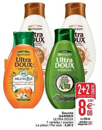 Cora Douche garnier ultra doux aanbieding