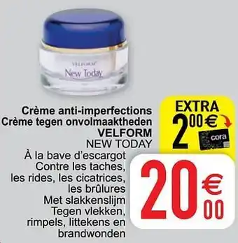 Crème anti-imperfections crème tegen onvolmaaktheden velform new today