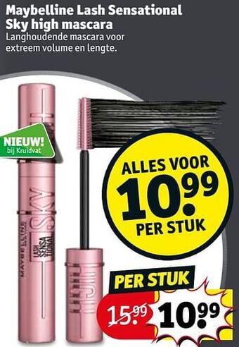 Kruidvat Maybelline lash sensational sky high mascara aanbieding