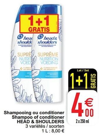 Cora Shampooing ou conditioner shampoo of conditioner head + shoulders aanbieding