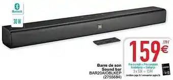 Cora Barre de son sound bar bar20aioblkep aanbieding