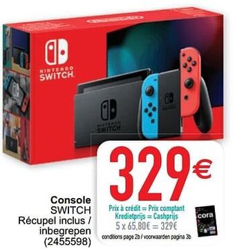 Cora Console switch aanbieding