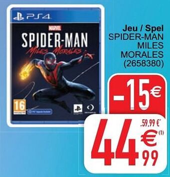 Jeu - spel spider-man miles morales