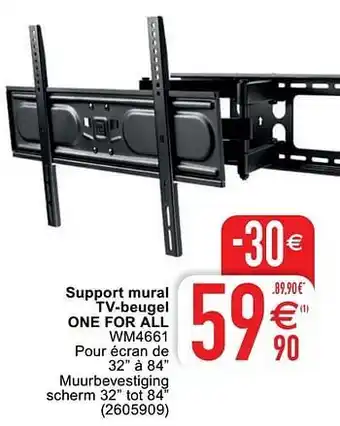Support mural tv-beugel one for all wm4661