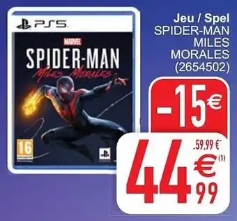 Cora Jeu - spel spider-man miles morales aanbieding