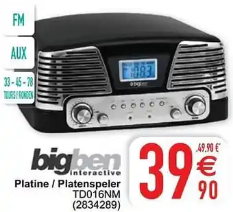 Bigben platine - platenspeler td016nm