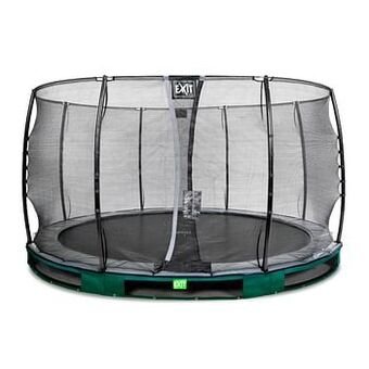 Brico Exit in-ground trampoline Elegant met veiligheidsnet Economy ø366cm groen aanbieding
