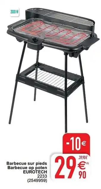 Cora Barbecue sur pieds barbecue op poten eurotech 2233 aanbieding