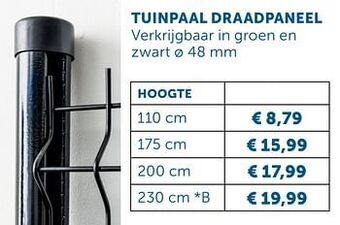 Zelfbouwmarkt Tuinpaal draadpaneel aanbieding