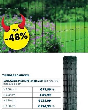 Zelfbouwmarkt Tuindraad groen aanbieding