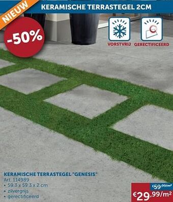 Zelfbouwmarkt Keramische terrastegel genesis aanbieding
