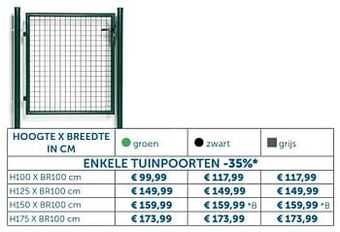 Enkele tuinpoort