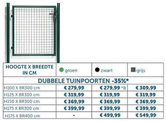 Zelfbouwmarkt Dubbele tuinpoort aanbieding