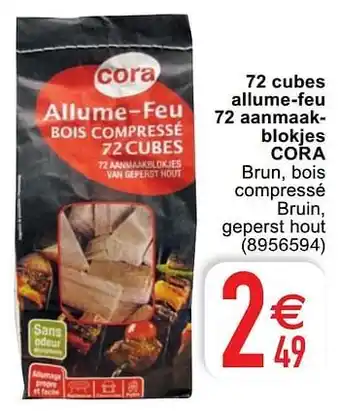 Cora 72 cubes allume-feu 72 aanmaakblokjes cora aanbieding