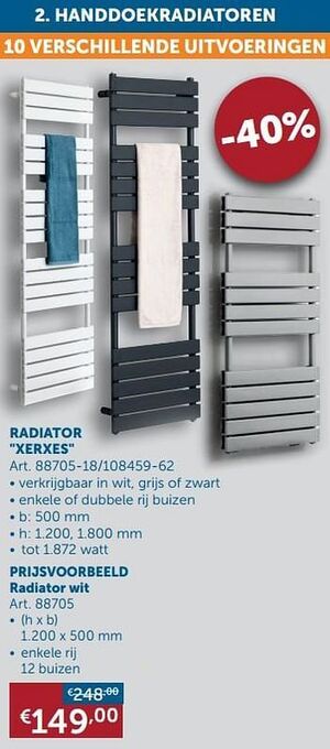 Handdoekradiatoren radiator xerxes