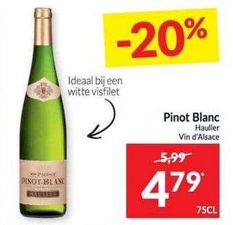 Intermarché Pinot blanc hauller vin d`alsace aanbieding