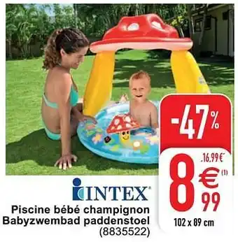 Cora Piscine bébé champignon babyzwembad paddenstoel aanbieding