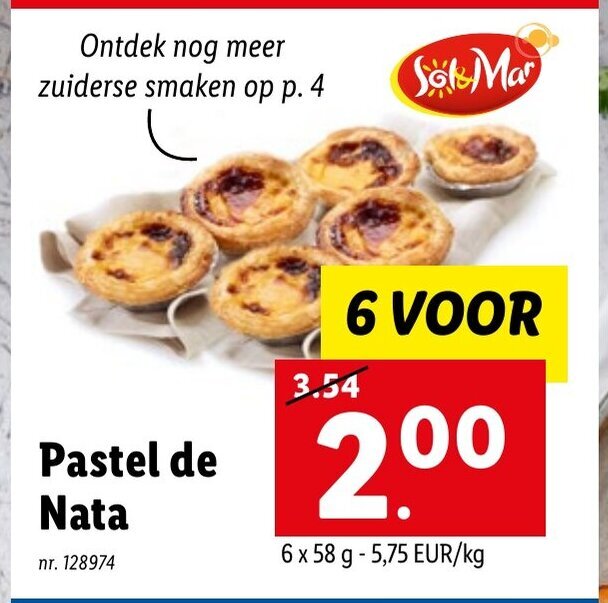 Pastel de Nata promotie bij Lidl