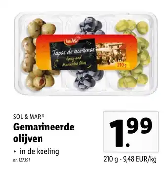 Sol & mar Gemarineerde olijven 210g