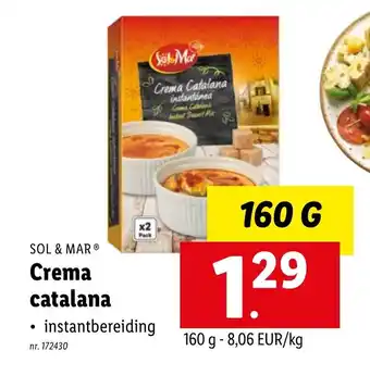 Lidl Sol & mar Crema catalana 160g aanbieding