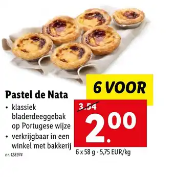 Lidl Pastel de Nata 6x58g aanbieding