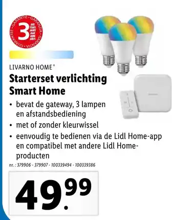 Lidl Livarno home Starterset verlichting Smart Home aanbieding