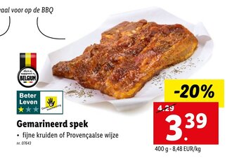 Lidl Gemarineerd spek 400g aanbieding