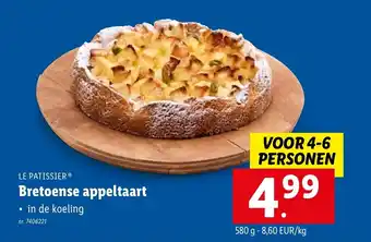 Lidl Le patissier Bretoense appeltaart 580g aanbieding