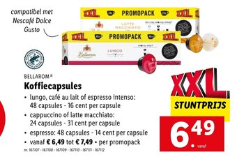 Lidl Bellarom Koffiecapsules aanbieding