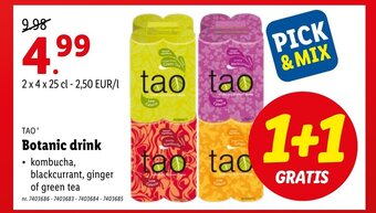 Lidl Tao Botanic drink aanbieding
