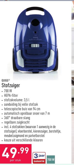 ALDI Quigg Stofzuiger aanbieding