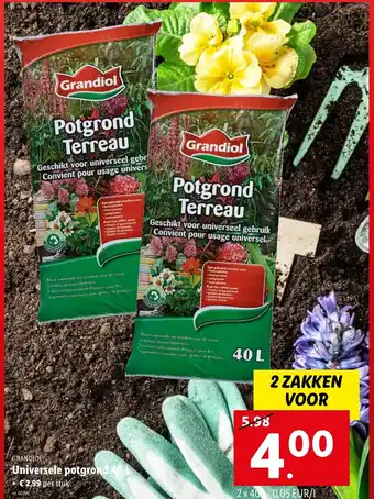 Lidl Grandiol Universele potgrond aanbieding