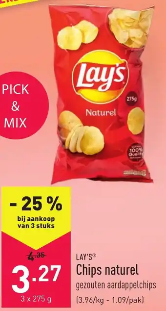 ALDI Lay's Chips naturel aanbieding