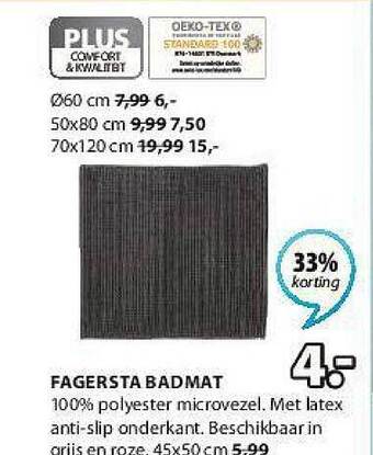 Jysk Fagersta Badmat aanbieding