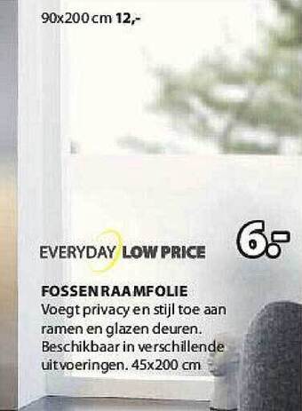 Jysk Fossen Raamfolie aanbieding