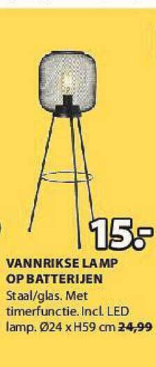 Jysk Vannrikse Lamp Op Batterijen aanbieding